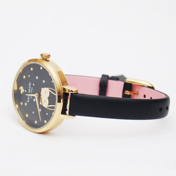 Kate Spade Women's Metro Owl Leather Strap Watch KSW9067 - Picture 3 of 9